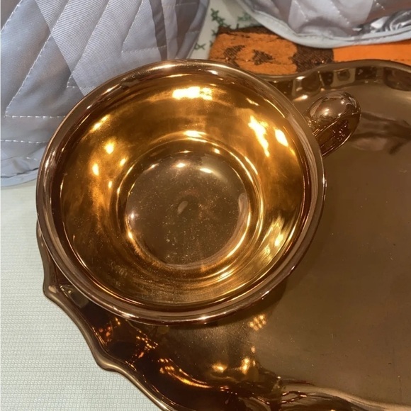 Vtg Italian PV Peasant Village Bronze Ceramic Plate w/ Matching Mug set … - Picture 3 of 10